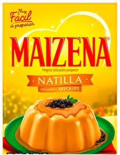 Natilla maizena con arequipe